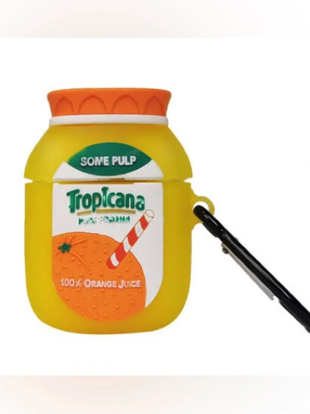 Tropicana Orange Juice Bottle AirPods Case - Yellow